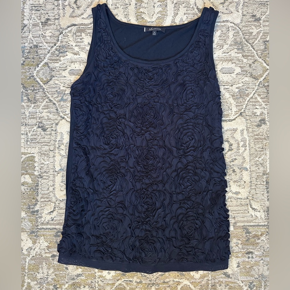 Anne Klein Navy Sleeveless Top